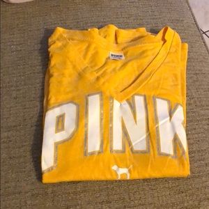 Pink v-neck tee
